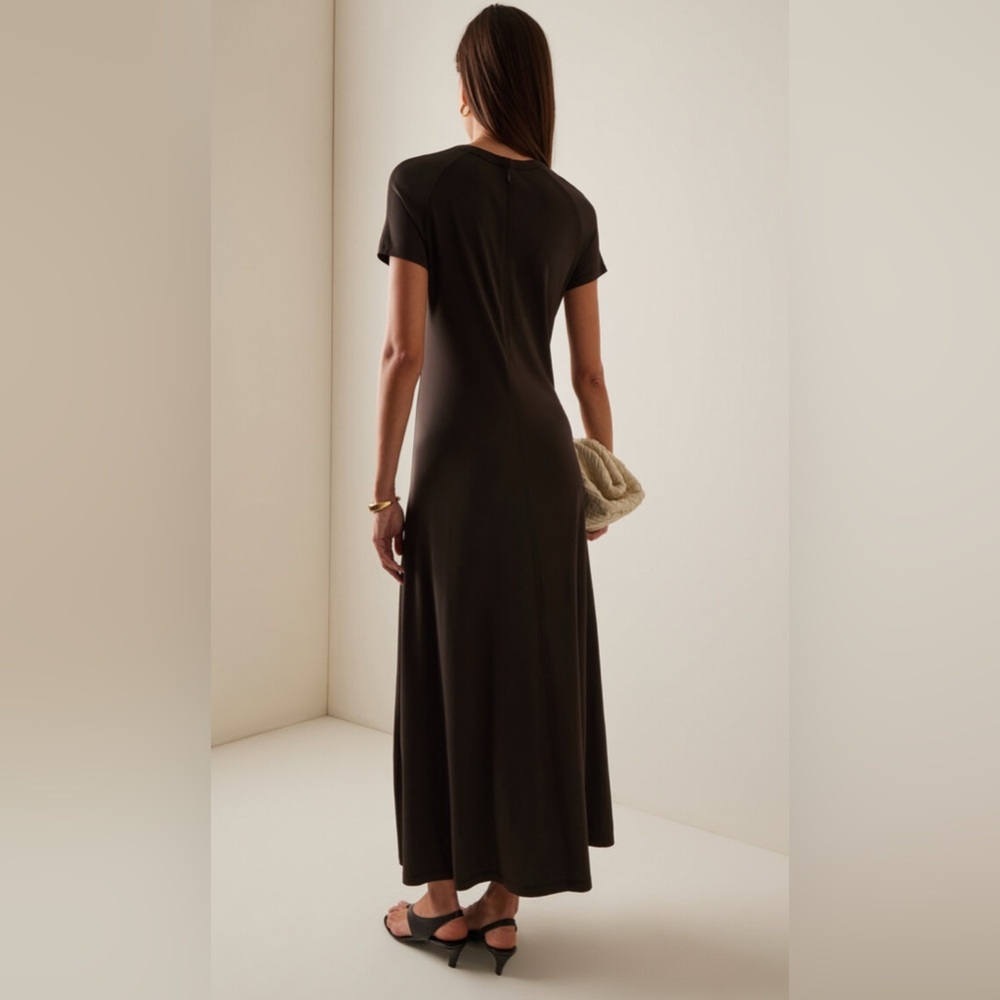 Toteme Olive Green Short Sleeve Maxi Dress - Picture 5 of 15